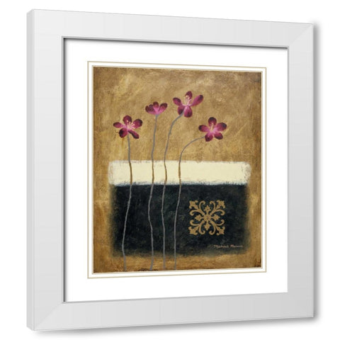 Color Field Blossom II White Modern Wood Framed Art Print with Double Matting by Marcon, Michael