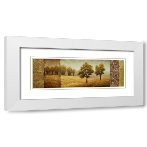Golden Valley I White Modern Wood Framed Art Print with Double Matting by Marcon, Michael