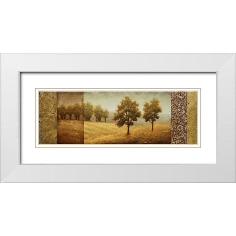 Golden Valley I White Modern Wood Framed Art Print with Double Matting by Marcon, Michael