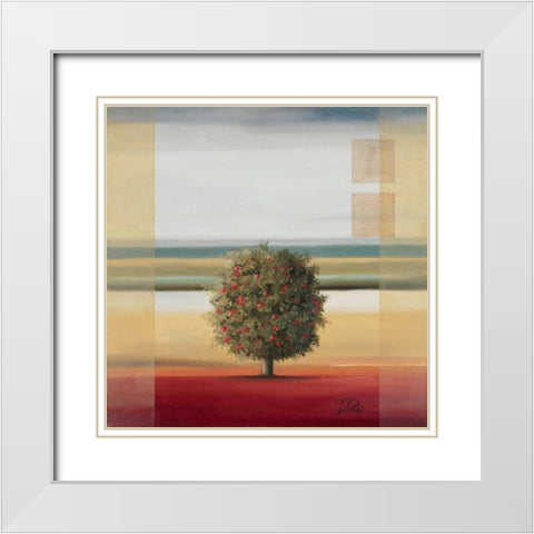 Apple Tree I White Modern Wood Framed Art Print with Double Matting by Pinto, Patricia