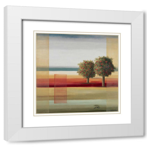 Apple Tree II White Modern Wood Framed Art Print with Double Matting by Pinto, Patricia