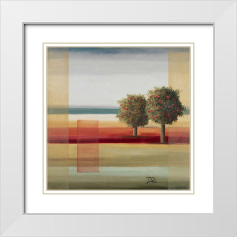 Apple Tree II White Modern Wood Framed Art Print with Double Matting by Pinto, Patricia