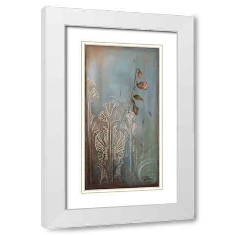 Ornaments and Roses I White Modern Wood Framed Art Print with Double Matting by Pinto, Patricia