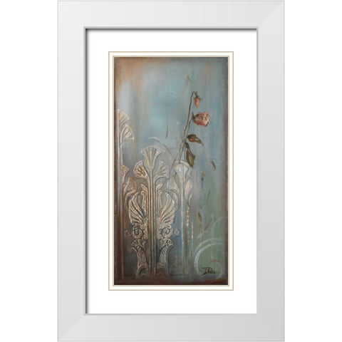 Ornaments and Roses I White Modern Wood Framed Art Print with Double Matting by Pinto, Patricia