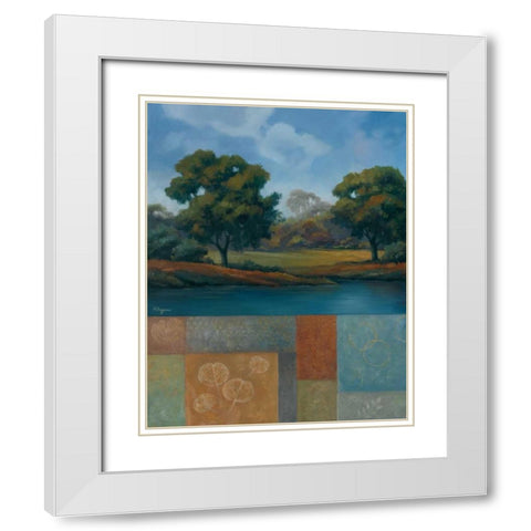 Shades of Afternoon II White Modern Wood Framed Art Print with Double Matting by Rhyan, Vivien