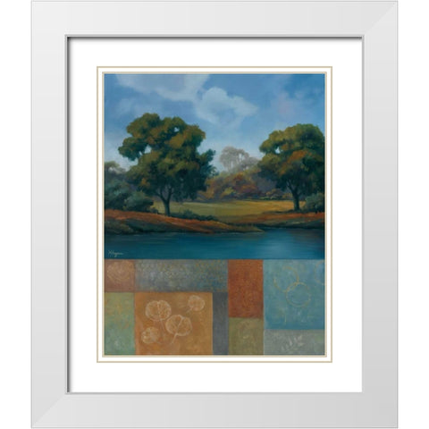 Shades of Afternoon II White Modern Wood Framed Art Print with Double Matting by Rhyan, Vivien