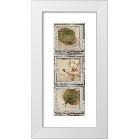 Flowers and Leaves IV White Modern Wood Framed Art Print with Double Matting by Pinto, Patricia