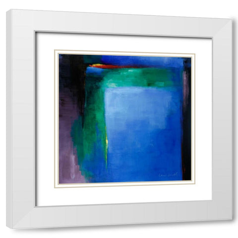 Into Blue I White Modern Wood Framed Art Print with Double Matting by Loreth, Lanie