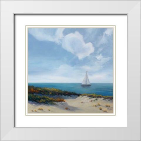 Shoreline Marshes II White Modern Wood Framed Art Print with Double Matting by Rhyan, Vivien