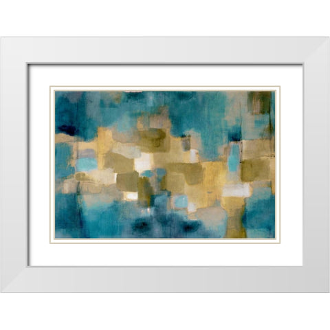 Downtown Blue Sky White Modern Wood Framed Art Print with Double Matting by Loreth, Lanie