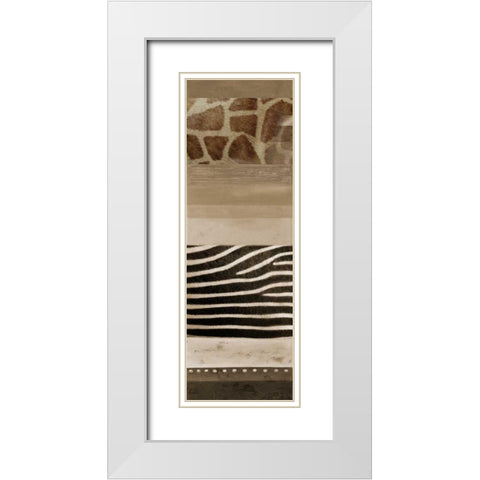 Africa II White Modern Wood Framed Art Print with Double Matting by Pinto, Patricia