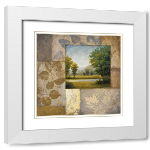 The End of August White Modern Wood Framed Art Print with Double Matting by Marcon, Michael