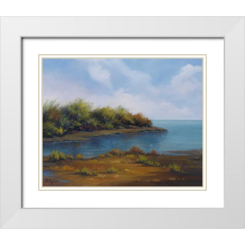 Still Waters White Modern Wood Framed Art Print with Double Matting by Rhyan, Vivien