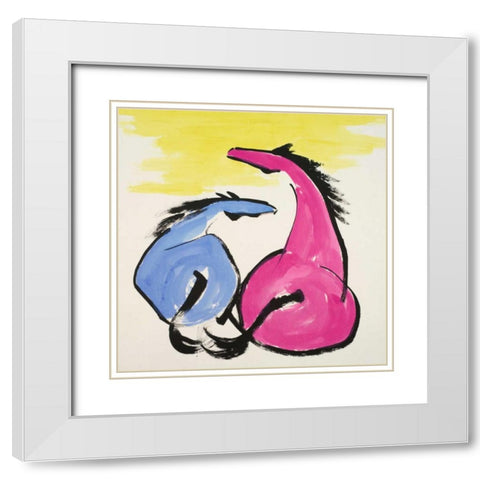 Spirit White Modern Wood Framed Art Print with Double Matting by Urban Pearl Collection, Llc