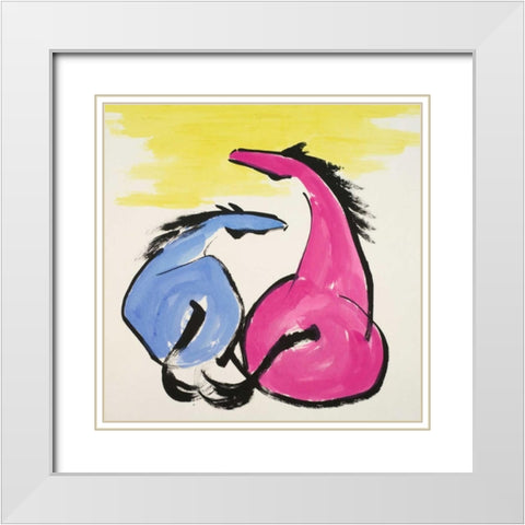 Spirit White Modern Wood Framed Art Print with Double Matting by Urban Pearl Collection, Llc