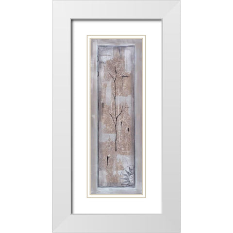 Winter Solstice I White Modern Wood Framed Art Print with Double Matting by Hakimipour-Ritter