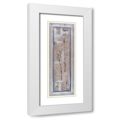 Winter Solstice II White Modern Wood Framed Art Print with Double Matting by Hakimipour-Ritter