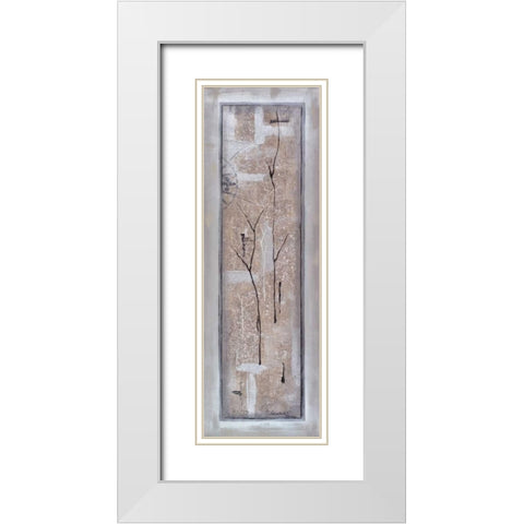 Winter Solstice II White Modern Wood Framed Art Print with Double Matting by Hakimipour-Ritter