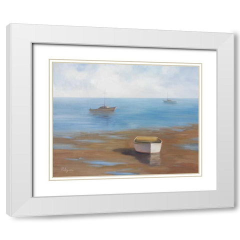 Low Tide White Modern Wood Framed Art Print with Double Matting by Rhyan, Vivien