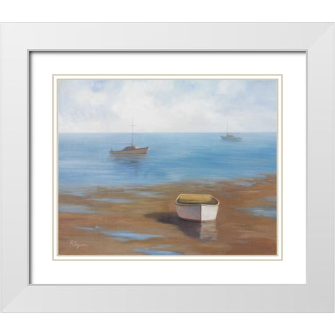 Low Tide White Modern Wood Framed Art Print with Double Matting by Rhyan, Vivien