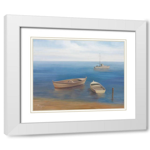 Northern Light White Modern Wood Framed Art Print with Double Matting by Rhyan, Vivien