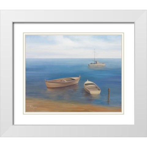 Northern Light White Modern Wood Framed Art Print with Double Matting by Rhyan, Vivien
