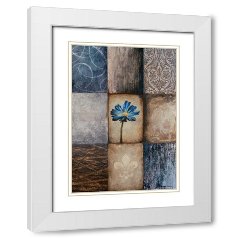 Frail II White Modern Wood Framed Art Print with Double Matting by Marcon, Michael