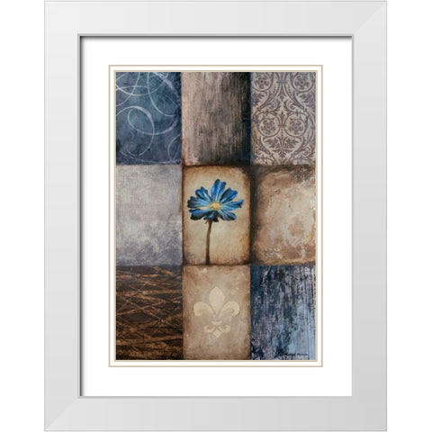 Frail II White Modern Wood Framed Art Print with Double Matting by Marcon, Michael
