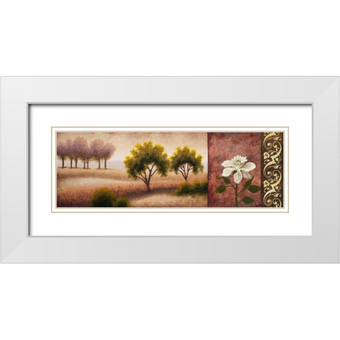 Jarvis I White Modern Wood Framed Art Print with Double Matting by Marcon, Michael