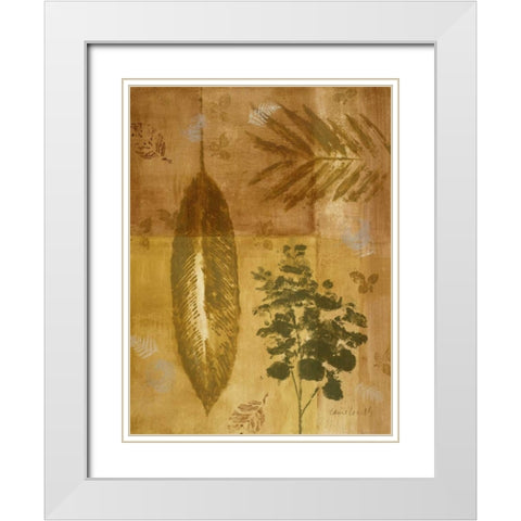 Shades of Gold I White Modern Wood Framed Art Print with Double Matting by Loreth, Lanie