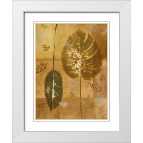 Shades of Gold II White Modern Wood Framed Art Print with Double Matting by Loreth, Lanie