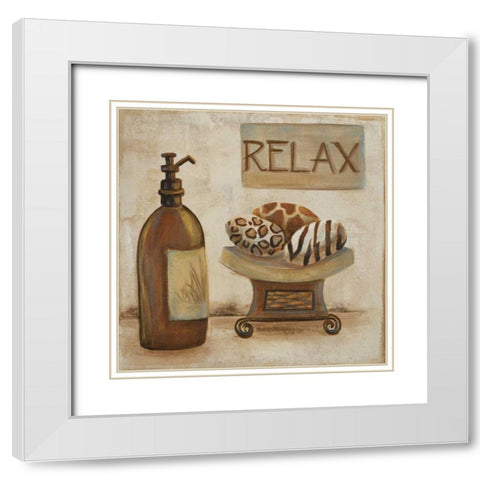 Jungle Spa II White Modern Wood Framed Art Print with Double Matting by Hakimipour-Ritter