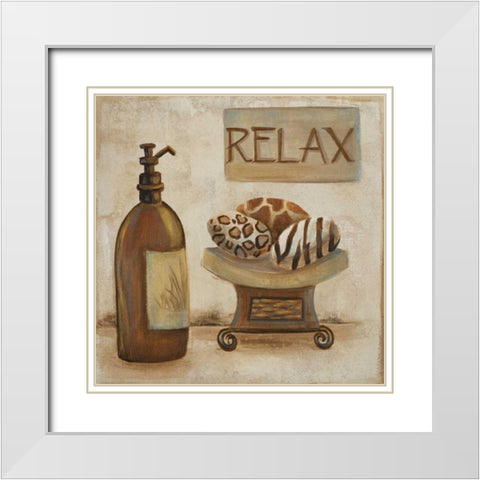 Jungle Spa II White Modern Wood Framed Art Print with Double Matting by Hakimipour-Ritter