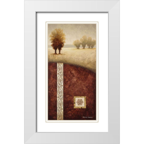 Transitional Landscape I White Modern Wood Framed Art Print with Double Matting by Marcon, Michael