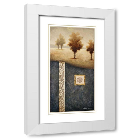 Transitional Landscape II White Modern Wood Framed Art Print with Double Matting by Marcon, Michael