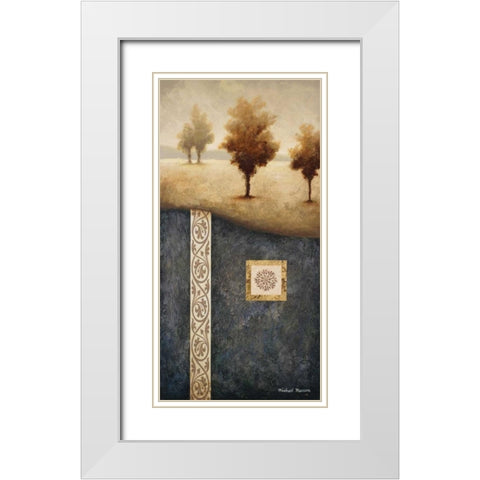 Transitional Landscape II White Modern Wood Framed Art Print with Double Matting by Marcon, Michael