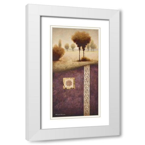 Transitional Landscape IV White Modern Wood Framed Art Print with Double Matting by Marcon, Michael