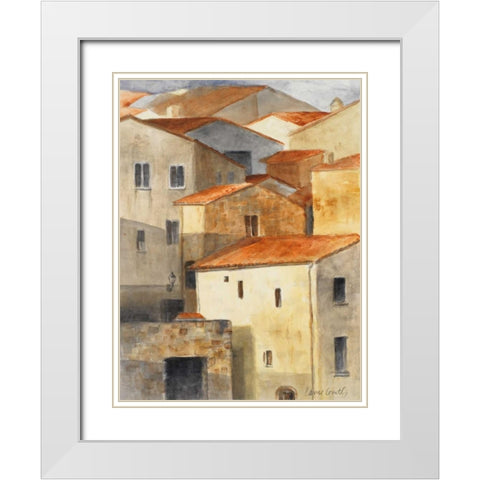 Village of Pitiglione II White Modern Wood Framed Art Print with Double Matting by Loreth, Lanie