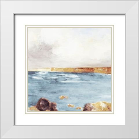 Along the Golden Coast II White Modern Wood Framed Art Print with Double Matting by Loreth, Lanie
