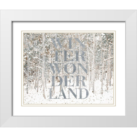 Winter Wonderland White Modern Wood Framed Art Print with Double Matting by Lake, Shelley