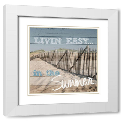 Livin Easy White Modern Wood Framed Art Print with Double Matting by Lake, Shelley