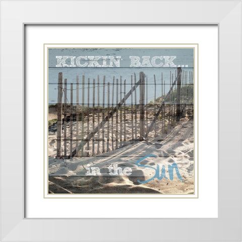 Kickin Back White Modern Wood Framed Art Print with Double Matting by Lake, Shelley