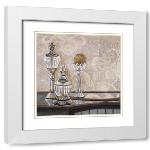 Vanity I White Modern Wood Framed Art Print with Double Matting by Hakimipour-Ritter