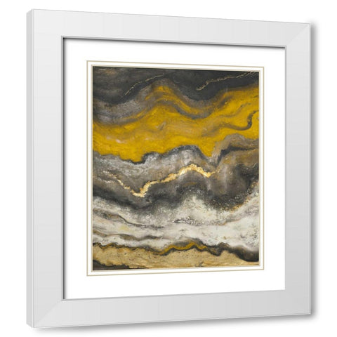 Lava Flow I White Modern Wood Framed Art Print with Double Matting by Pinto, Patricia