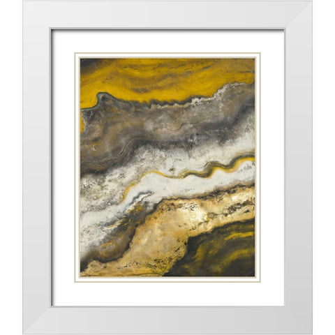 Lava Flow II White Modern Wood Framed Art Print with Double Matting by Pinto, Patricia