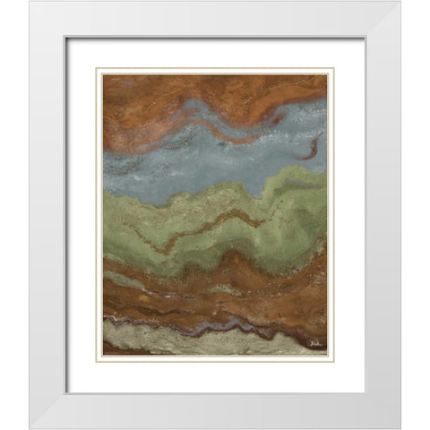 Autumn Tierra I White Modern Wood Framed Art Print with Double Matting by Pinto, Patricia
