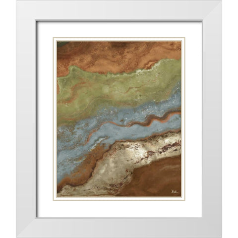 Autumn Tierra II White Modern Wood Framed Art Print with Double Matting by Pinto, Patricia
