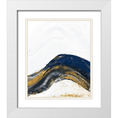 White Marble Tierra White Modern Wood Framed Art Print with Double Matting by Pinto, Patricia