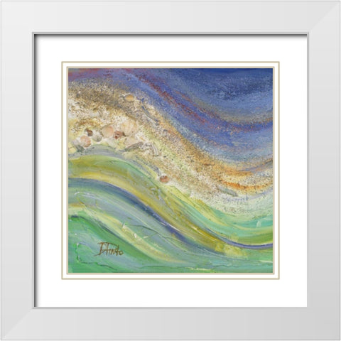 The Sea I White Modern Wood Framed Art Print with Double Matting by Pinto, Patricia