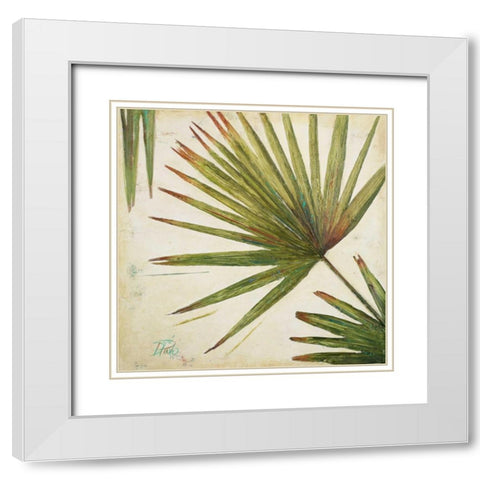 Organic II White Modern Wood Framed Art Print with Double Matting by Pinto, Patricia